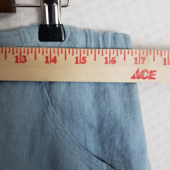 The Wheat Collection 100% Linen‎ Skort Skirt Womens Small Blue Mini Beach Tennis - Picture 7 of 10